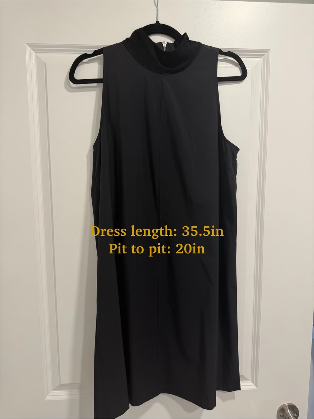 Athleta - Sleeveless Black Mock Neck Dress